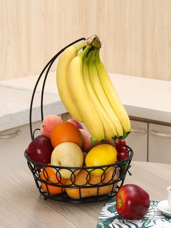 Custom black wire fruit basket
