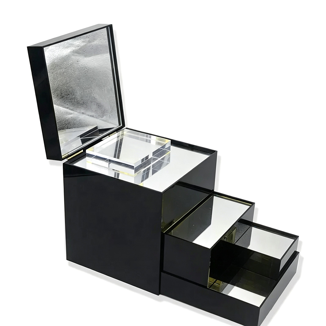 Soporte de exhibición de reloj de acrílico de tres niveles